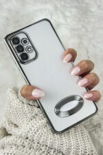 Samsung A72 Uyumlu Logo Detaylı  Kamera Korumalı Luxury Megavip Kılıf - Görsel 3