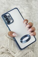 Samsung A72 Uyumlu Logo Detaylı  Kamera Korumalı Luxury Megavip Kılıf - Görsel 4