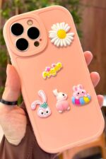 iPhone 14 Pro Ayıcık Desenli Sevimli 3 Boyutlu Tatlı Şirin Kamera Korumalı Silikon Shape Kılıf - Görsel 3