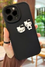 iPhone 14 Pro Ayıcık Desenli Sevimli 3 Boyutlu Tatlı Şirin Kamera Korumalı Silikon Shape Kılıf - Görsel 4
