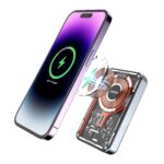 DUDAO TGK1 Transparan Yüzeyli Kablosuz 15W Magsafe Özellikli Powerbank - Görsel 5