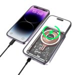 DUDAO TGK1 Transparan Yüzeyli Kablosuz 15W Magsafe Özellikli Powerbank - Görsel 6