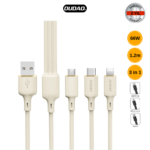 DUDAO L7SE 66W Süper Hızlı Şarj 3'ü 1 Arada 1.2m Şarj kablosu Beyaz