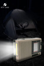 KTF-1489 Güneş Enerjili Lambalı Mini Bluetooth Speaker Nostalji/Güneş Enerjili Radyo - Görsel 4