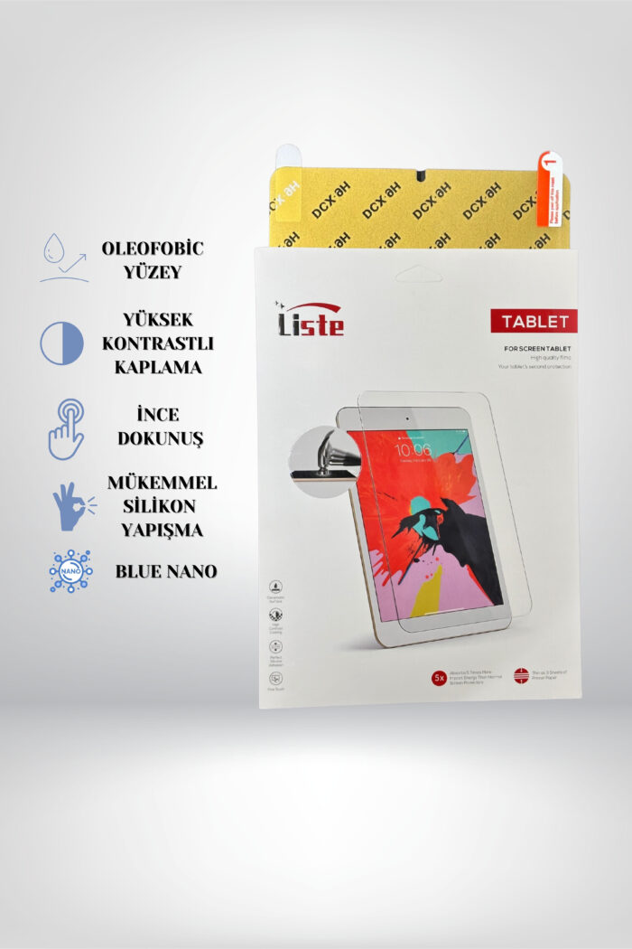 Apple iPad 6.Nesil 10.1 İnç 9H Blue Nano Tablet Ekran Koruyucu Cam - Görsel 4