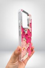 İnfinix Zero 30 4G Çiçekli Taşlı Kılıf - Görsel 5