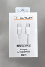 Techson C09-TT  Type-C to Type-C 3.0 Qualcomm Hızlı Şarj ve Veri Transfer Kablosu - Görsel 2