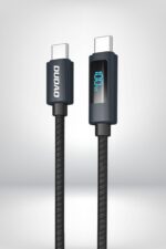 Dudao L7C Type-C to Type-C 100W LED Ekranlı Kablo 1m - Siyah