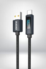 Dudao L7T Usb to Type-C 66W LED Ekranlı Kablo 1m - Siyah