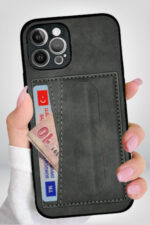 Mi 12T Standlı Deri Kartlıklı Kılıf - Görsel 9